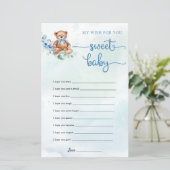 テディベアユーカリリースボーイベビーシャワーゲーム (スタンド正面)