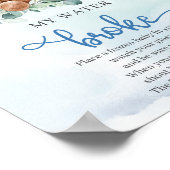 テディベアライトブルーフローラマイウォーターブレイクゲーム ポスター (角)