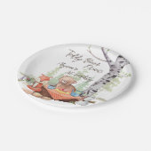 テディベアラインズ動物の誕生日パーティー ペーパープレート (アングル)