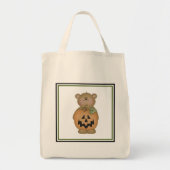 テディベアラックオランタンパンプキン トートバッグ (正面)