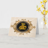 テディベアラブカード カード (黄色い花)