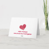 テディベアラブバレンタインデー子供へ シーズンカード (裏面)