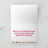 テディベアラブバレンタインデー子供へ シーズンカード (内部)