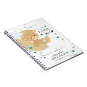 テディベアラブ男の赤ちゃんシャワー |ゲストブック ノートブック (右側)