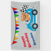 テディベアレース誕生日パーティー 横断幕 (縦)