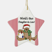 テディベアワールド最高のの義理の娘オーナメント セラミックオーナメント (右)