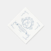 テディベアヴィンテージチノイスリートイレベビーシャワー スタンダードカクテルナプキン (角)