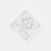 テディベアヴィンテージチノイスリートイレベビーシャワー スタンダードカクテルナプキン (角)