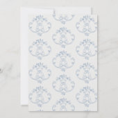 テディベアヴィンテージフレームトイレベビーシャワー 招待状 (裏面)