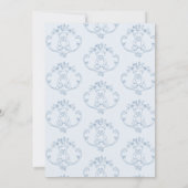 テディベアヴィンテージフレームトイレベビーシャワー 招待状 (裏面)