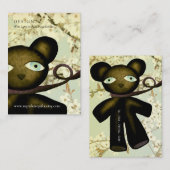 テディベアヴィンテージベビーシャワー名刺 名刺 (正面/裏面)