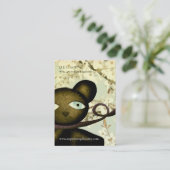 テディベアヴィンテージベビーシャワー名刺 名刺 (スタンド正面)