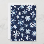 テディベアーウィンターボーイベビーシャワー 招待状 (裏面)