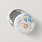 テディベアーウォーター色ボーイ1st誕生日パーティー 缶バッジ (正面&裏面)
