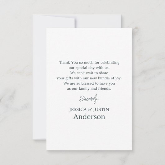 テディベアーエアー飛行機バルーンサンキュー サンキューカード (裏面)