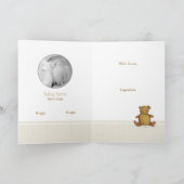 テディベアーカップケーキカード 案内状 (内部)