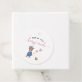 テディベアーガールバースデーパーティーピンク フェイバータグ (インサイチュ)