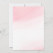 テディベアーガールベビーシャワー 招待状 (裏面)