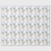 テディベアーガール&ボーイツイン ラッピングペーパー (フラット)