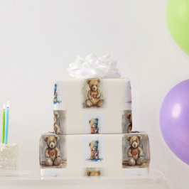 テディベアーギフト ラッピングペーパー