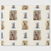 テディベアーギフト ラッピングペーパー (フラット)