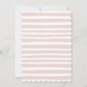 テディベアークラウド心待ち女の子ベビーシャワー 招待状 (裏面)