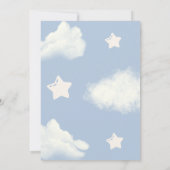 テディベアークラウド9 Bearly Waitブルーボーイシャワー 招待状 (裏面)