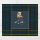 テディベアークラブベビーシャワー スパークリングワインラベル (シングルラベル)