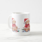 テディベアークリスマス コーヒーマグカップ (正面左)