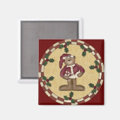 テディベアークリスマス マグネット (正面/裏面)