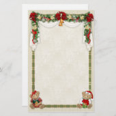 テディベアークリスマス 便箋 (正面/裏面)