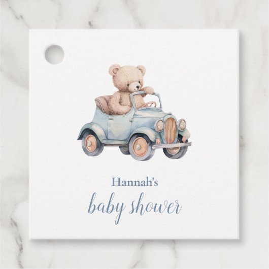 テディベアーグランドミレニアルベビーシャワー フェイバータグ (正面)