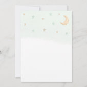 テディベアーグリーンバルーンクラウドスターベビーシャワー 招待状 (裏面)