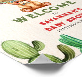 テディベアーサボイ男の子ベビーシャワーフェスタ ポスター (角)