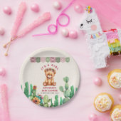 テディベアーサボスガールベビーシャワーフェスタ ペーパープレート (パーティー)