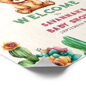 テディベアーサボスガールベビーシャワーフェスタ ポスター (角)