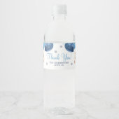 テディベアーサンキューベイビーシャワー ペットボトルラベル (正面)