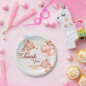 テディベアーサンキューベイビーシャワー ペーパープレート (パーティー)