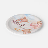 テディベアーサンキューベイビーシャワー ペーパープレート (アングル)