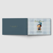 テディベアージャンベビーシャワーブルー ゲストブック (全面)