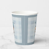 テディベアージャンベビーシャワーブルー 紙コップ (右)