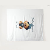 テディベアージャンベビーシャワー背景 タペストリー (正面(横))