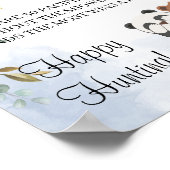 テディベアーズおしゃぶり狩りベビーシャワーゲームサイン ポスター (角)