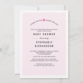 テディベアーズツインガールズベビーシャワー 招待状 (裏面)