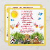 テディベアーズピクニックパーティの招待状 招待状 (正面/裏面)