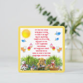 テディベアーズピクニックパーティの招待状 招待状 (スタンド正面)