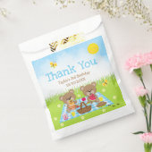 テディベアーズピクニック誕生日ブルーギンガムサンキュー フェイバーバッグ (封をした状態)