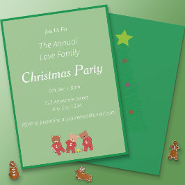 テディベアーズファミリークリスマスパーティー 招待状