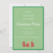 テディベアーズファミリークリスマスパーティー 招待状 (正面)