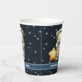 テディベアーズ宇宙飛行士パーソナライズされたボーイ誕生日 紙コップ (右)